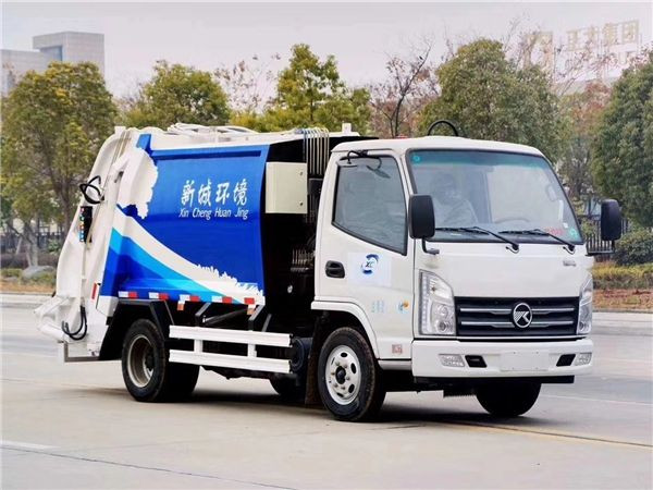 國六凱馬藍牌4方壓縮式垃圾車